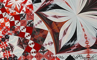 fractal, hexagon, triangle, digital art