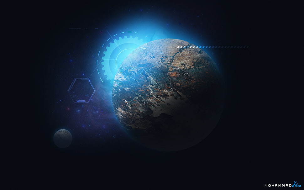 cosmic planet wallpaper, nebula, space, planet, MK-Planet HD wallpaper