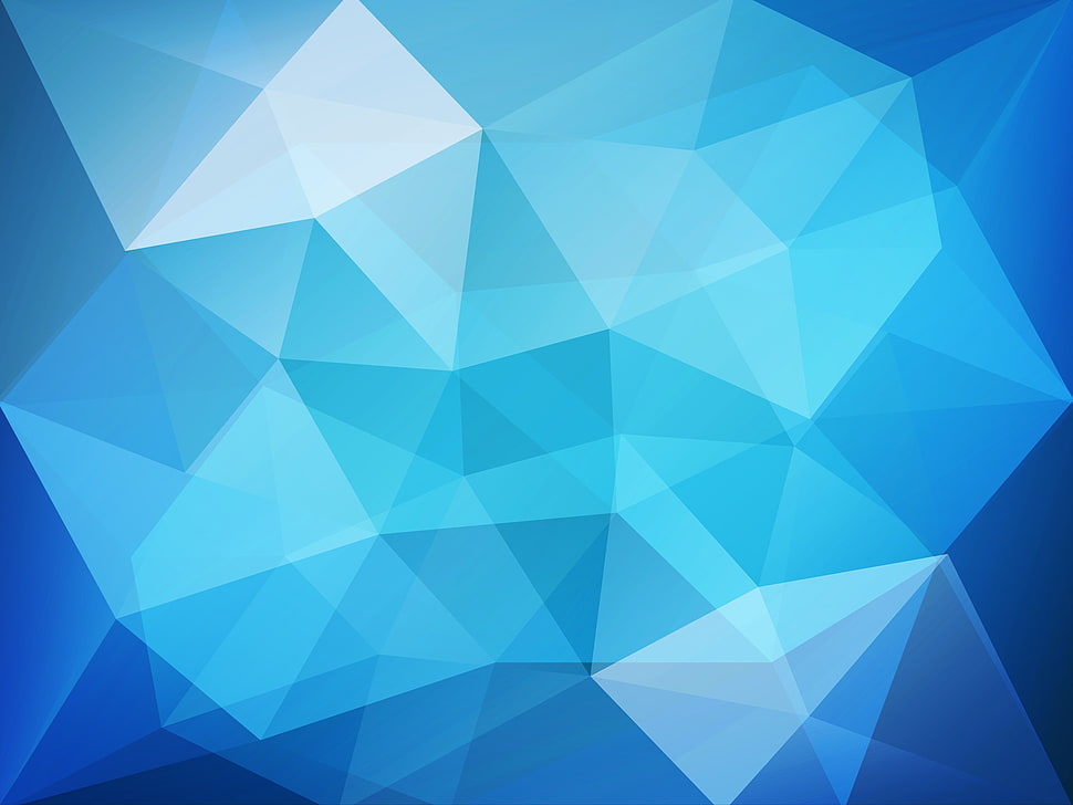 light-blue and blue digital wallpaper, low poly, blue, digital art, abstract HD wallpaper
