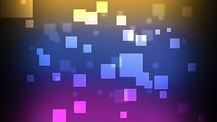 purple, blue, and black bokeh lights digital wallpaper