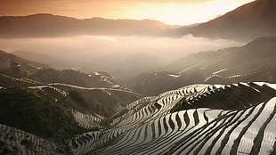 Banaue Rice Terraces, Philippines, nature, landscape, clouds, hills HD wallpaper