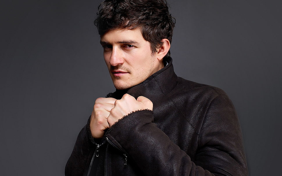 men's brown zip-up jacket HD wallpaper