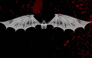 bat illustration, horror HD wallpaper