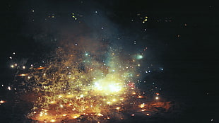 fireworks display, night, fireworks