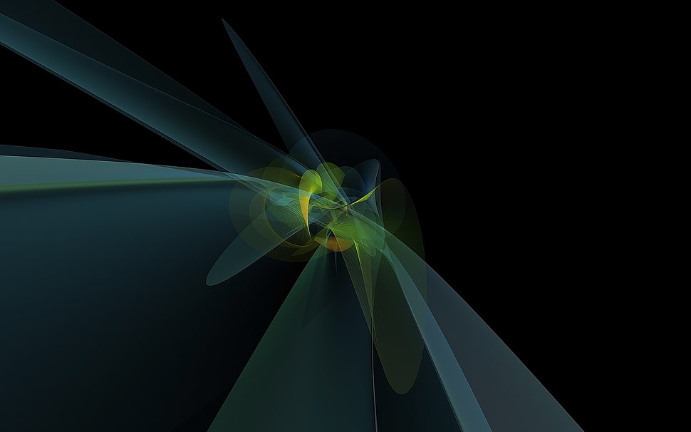 teal and green abstract artwork HD wallpaper