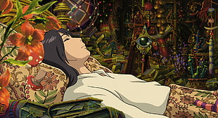 man in white collared top illustration, anime, Studio Ghibli