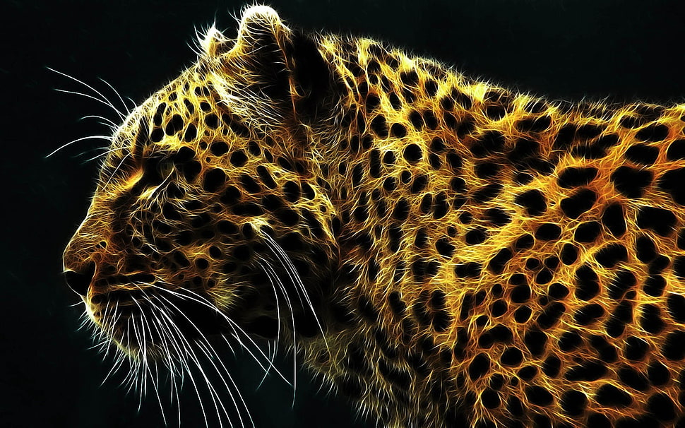 cheetah animal, Fractalius, animals, leopard (animal) HD wallpaper