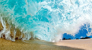 time lapse photography of sea waves, nature, photography, landscape, waves HD wallpaper