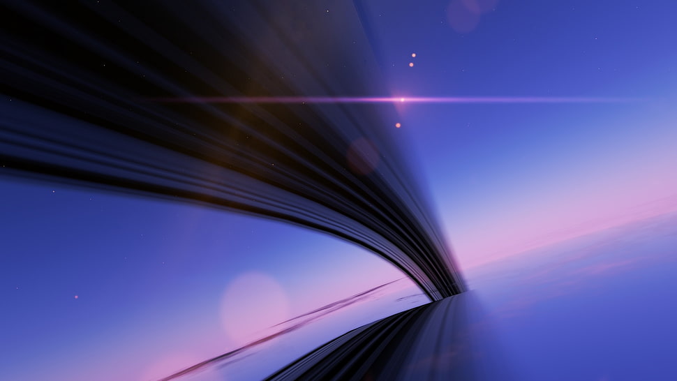 blue and black timelapse illustration HD wallpaper