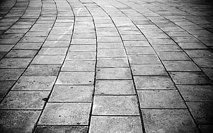 grey concrete road grayscale photography, monochrome, sidewalks