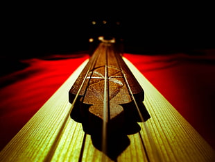 brown and black wooden stringed instrument, kemence, lyra, musical instrument, musical notes HD wallpaper