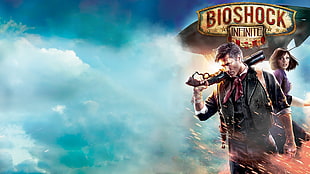 Bioshock Infinite digital wallpaper, BioShock, BioShock Infinite, Booker DeWitt, Elizabeth (BioShock)
