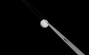 photo of moon, NASA, space, Saturn, Tethys
