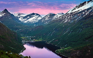 green mountains, Geiranger, Norway, landscape