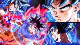Dragon Ball Z Goku collage illustration, Dragon Ball, Dragon Ball Super, Ultra Instinct, Son Goku