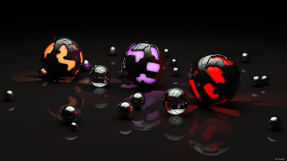 Balls,  Shape,  Light,  Dark HD wallpaper