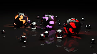 Balls,  Shape,  Light,  Dark