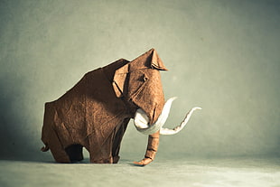 brown elephant cutout HD wallpaper