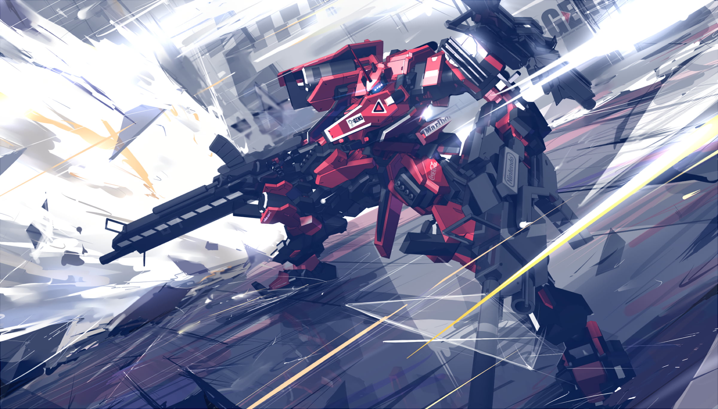 Red And Black Gundam Wallpaper Mech Digital Art Armored Core P | Sexiz Pix