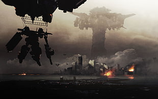 game application digital wallpaper, artwork, robot, war, apocalyptic