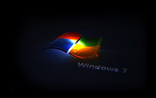 Windows 7 logo illustration, Windows 7, Microsoft Windows, logo, simple background HD wallpaper
