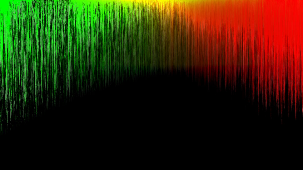 digital wallpaper of green, yellow, and red HD wallpaper