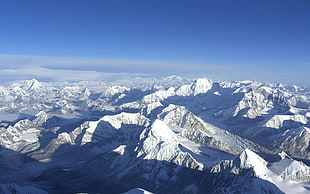 white mountain, mountains, snow, nature, Mount Everest