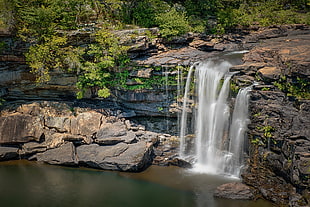 view of waterfalls during daytime, river falls