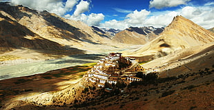 village surrounded with mountains
