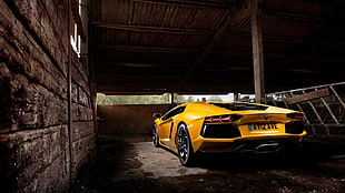 yellow sports car, car HD wallpaper