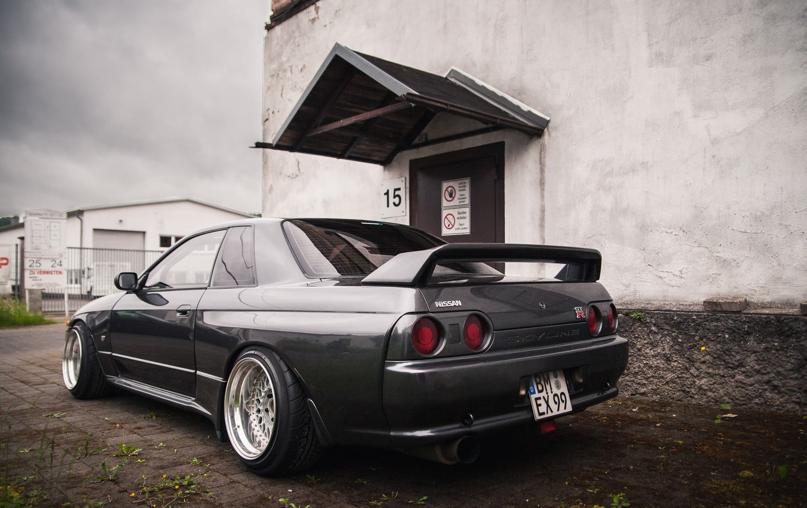 black coupe, Nissan, skyline, Nissan Skyline R32, Nissan GT-R R...