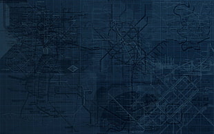 closeup photo of blue plan printing paper