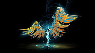 profile of animated person with wings wallpaper