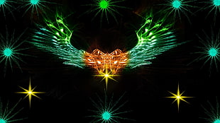 orange green and blue LED lights