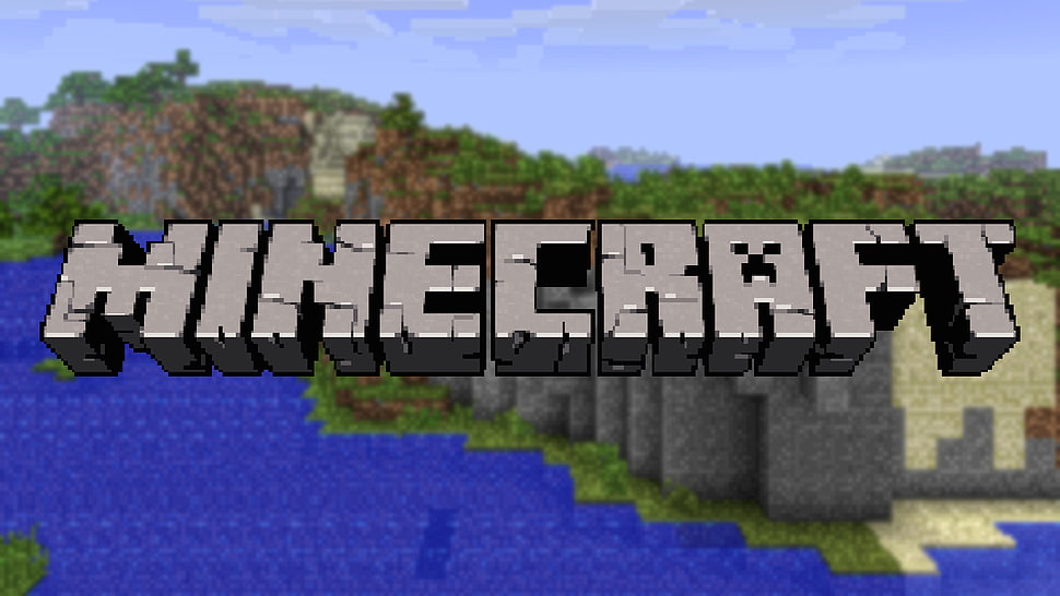 Minecraft logo illustration HD wallpaper