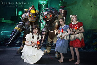Destiny Nickelsen wallpaper, BioShock, Big Daddy, Little Sister, cosplay HD wallpaper