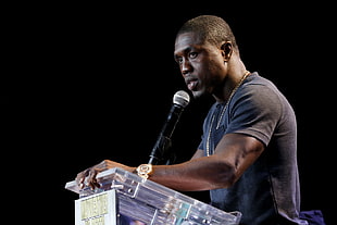 man in speech