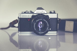 Panorama Photography of Black and Grey Minolta Camera HD wallpaper