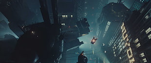 buildings illustration, Blade Runner, science fiction, movies