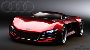 red Audi supercar, Audi s8