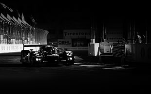 black 33 racing go-kart, monochrome, race cars, vehicle HD wallpaper