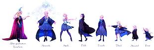 doll illustration, cartoon, Frozen (movie), Harry Potter, Princess Elsa