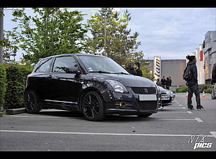 black Suzuki Swift 3-door hatchback, Suzuki Swift Sport, car, Kei car