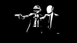 man pointing gun wallpaper, Daft Punk HD wallpaper