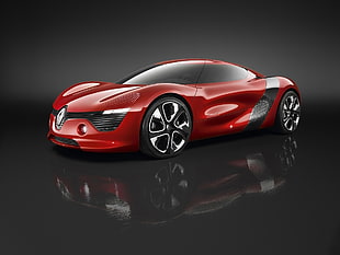 red Renault concept coupe, Renault