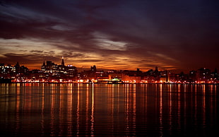 panoramic photo of city during nighttime