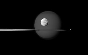 solar system, space, NASA, Titan (moon), Pandora (moon) HD wallpaper