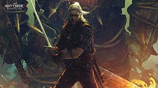 The Witcher game wallpaper, The Witcher 2 Assassins of Kings, The Witcher, Geralt of Rivia HD wallpaper