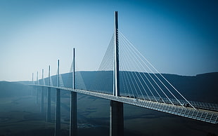 suspension bridge scenery HD wallpaper