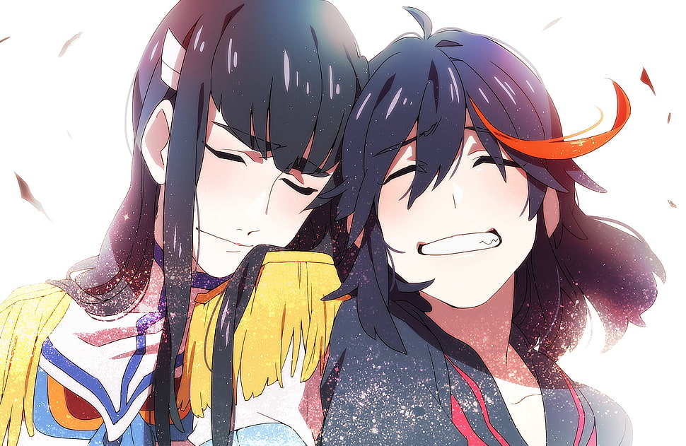 two male anime characters digital wallpaper, Kill la Kill, Matoi Ryuuko, Kiryuin Satsuki HD wallpaper